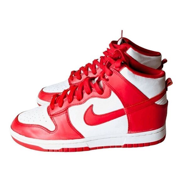NIKE Dunk High 'Championship Red' Sneakers Size 8 - Picture 2 of 9